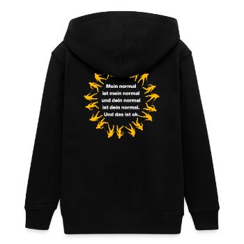 MON NORMAL EST MON NORMAL, LE TIEN VA BIEN ✌️ - Veste à capuche ado bio Stanley/Stella - noir - Dos - AI Model Teenager Male light (155cm)