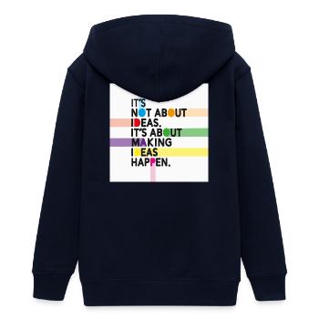 Make Ideas Happen – Kreativer Motivationsspruch - Teenager Organic Kapuzenjacke Mini Cultivator von Stanley/Stella - Navy - Hinten - AI Model Teenager Male light (155cm)