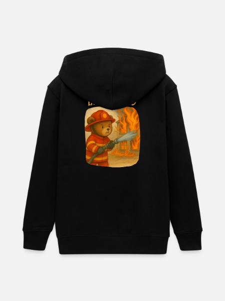 Petit pompier - Veste à capuche ado bio Stanley/Stella - noir