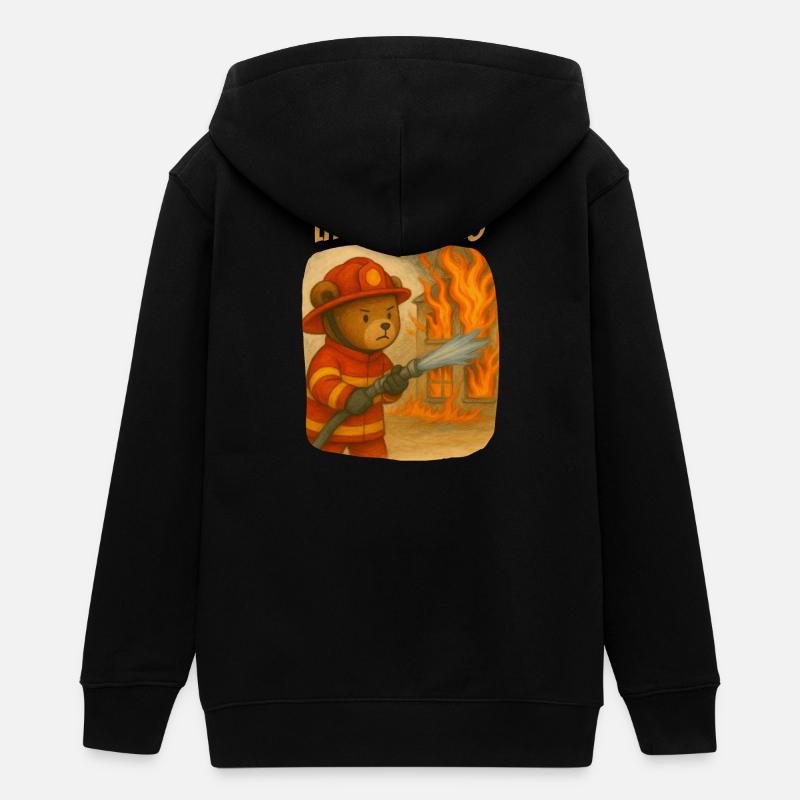 Petit pompier - Veste à capuche ado bio Stanley/Stella - noir