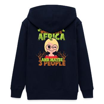 Safari Afrique Serengeti Savane Savane - Veste à capuche ado bio Stanley/Stella - noir - Dos - AI Model Teenager Male light (155cm)