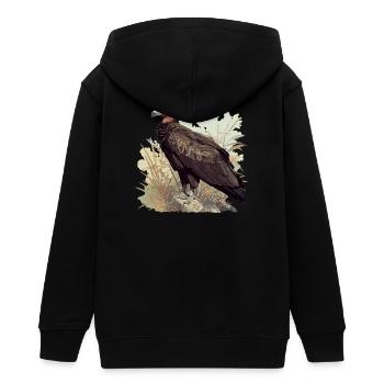 Vautour - Veste à capuche ado bio Stanley/Stella - noir - Dos - AI Model Teenager Male light (155cm)