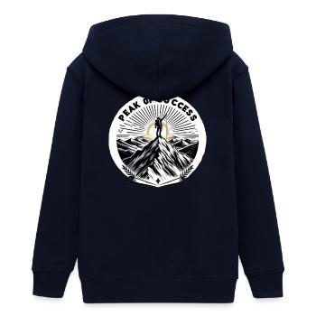 Gipfel des Erfolgs - Teenager Organic Kapuzenjacke Mini Cultivator von Stanley/Stella - Navy - Hinten - AI Model Teenager Male light (155cm)