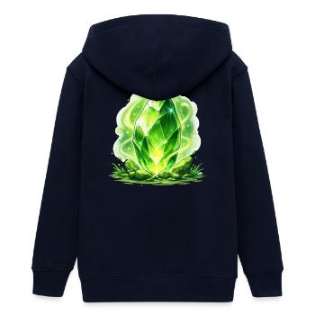 Grüner Kristallzauber - Teenager Organic Kapuzenjacke Mini Cultivator von Stanley/Stella - Navy - Hinten - AI Model Teenager Male light (155cm)