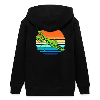 Gottesanbeter Gottesanbeterin Mantis - Teenager Organic Kapuzenjacke Mini Cultivator von Stanley/Stella - Schwarz - Hinten - AI Model Teenager Male light (155cm)