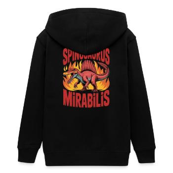Neue Spinosaurus Mirabilis 2026 Entdeckung - Teenager Organic Kapuzenjacke Mini Cultivator von Stanley/Stella - Schwarz - Hinten - AI Model Teenager Male light (155cm)