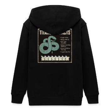 Titanoboa Facts Biggest Snake Ever - Teens Organic Zip-up Hoodie by Stanley/Stella - black - Back - AI Model Teenager Male light (155cm)