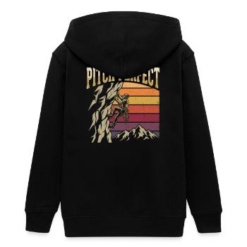Pitch Perfect Klettern Bergsteigen Retro - Teenager Organic Kapuzenjacke Mini Cultivator von Stanley/Stella - Schwarz - Hinten - AI Model Teenager Male light (155cm)
