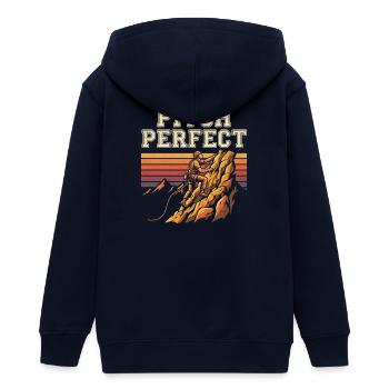 Pitch Perfect Klettern Bergsteigen - Teenager Organic Kapuzenjacke Mini Cultivator von Stanley/Stella - Navy - Hinten - AI Model Teenager Male light (155cm)