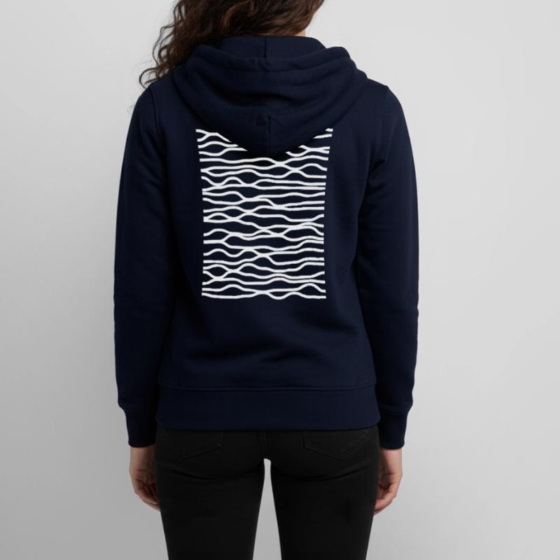 Zebra Wave Stripe Pattern Teens Organic Zip-up Hoodie by Stanley/Stella