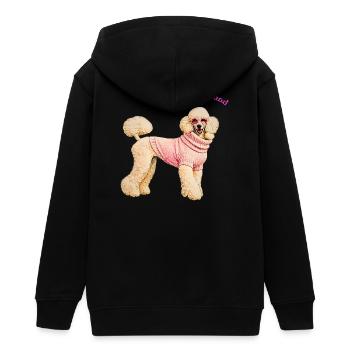 Lieblingsfreund Königspudel im rosa Pullover - Teenager Organic Kapuzenjacke Mini Cultivator von Stanley/Stella - Schwarz - Hinten - AI Model Teenager Male light (155cm)