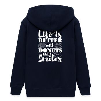 Restauration rapide en donuts - Veste à capuche ado bio Stanley/Stella - marine - Dos - AI Model Teenager Male light (155cm)