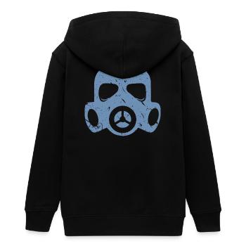 Grunge Gasmaske Nuklear Radioaktiv Feinstaub - Teenager Organic Kapuzenjacke Mini Cultivator von Stanley/Stella - Schwarz - Hinten - AI Model Teenager Male light (155cm)