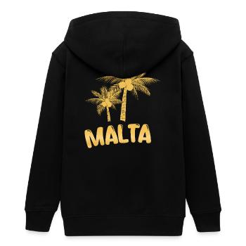 Malta - Teenager Organic Kapuzenjacke Mini Cultivator von Stanley/Stella - Schwarz - Hinten - AI Model Teenager Male light (155cm)