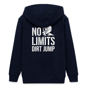 Dirt Jump No Limits Fahrrad Sprung - Teenager Organic Kapuzenjacke Mini Cultivator von Stanley/Stella - Navy - Hinten - AI Model Teenager Male light (155cm)