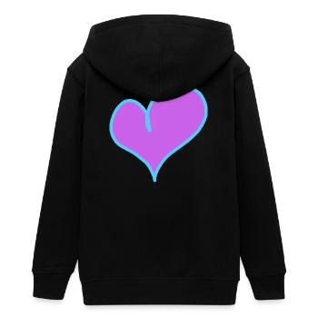 Cœur Valentin Chère petite amie - Veste à capuche ado bio Stanley/Stella - noir - Dos - AI Model Teenager Male light (155cm)
