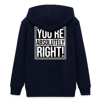 You're Absolutely Right Lustig Sarkastisch KI Logo - Teenager Organic Kapuzenjacke Mini Cultivator von Stanley/Stella - Navy - Hinten - AI Model Teenager Male light (155cm)