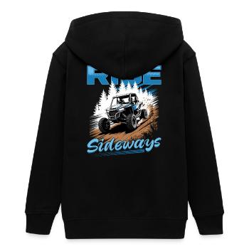 UTV Off Road 4 Wheeler Side by side - Teenager Organic Kapuzenjacke Mini Cultivator von Stanley/Stella - Schwarz - Hinten - AI Model Teenager Male light (155cm)