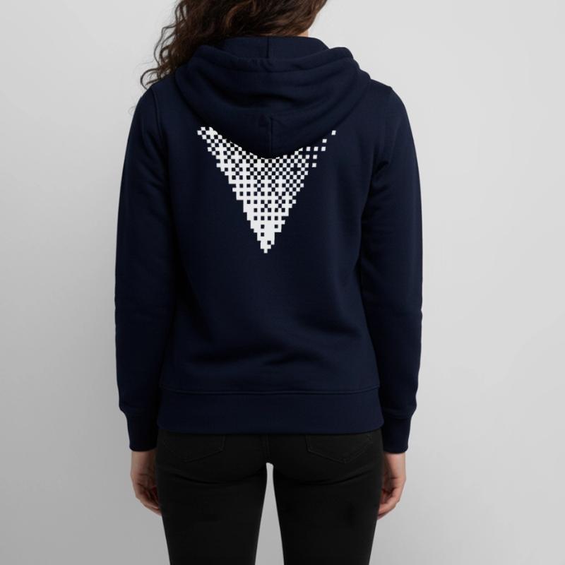 Triangular Halftone Pixel Grid Teens Organic Zip-up Hoodie by Stanley/Stella