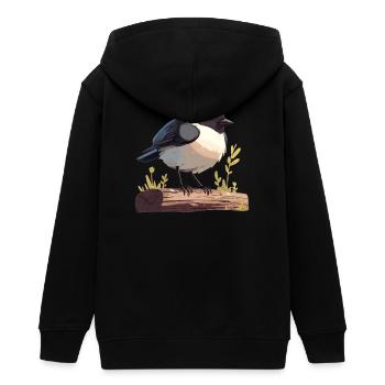 Elstern Elster - Teenager Organic Kapuzenjacke Mini Cultivator von Stanley/Stella - Schwarz - Hinten - AI Model Teenager Male light (155cm)