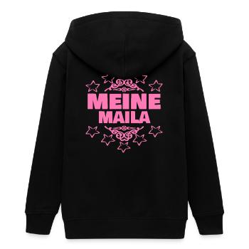 Entwurf als  - Teenager Organic Kapuzenjacke Mini Cultivator von Stanley/Stella - Schwarz - Hinten - AI Model Teenager Male light (155cm)
