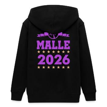 Malle 2026 Logo - Teenager Organic Kapuzenjacke Mini Cultivator von Stanley/Stella - Schwarz - Hinten - AI Model Teenager Male light (155cm)