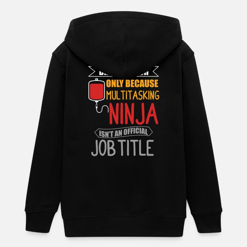 Technicien en dialyse néphrologie - Veste à capuche ado bio Stanley/Stella - noir