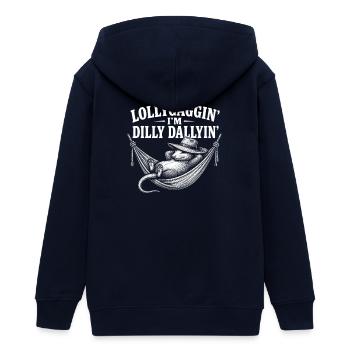 Ich bin nicht trödelnd, ich bin ein verträumtes Op - Teenager Organic Kapuzenjacke Mini Cultivator von Stanley/Stella - Navy - Hinten - AI Model Teenager Male light (155cm)