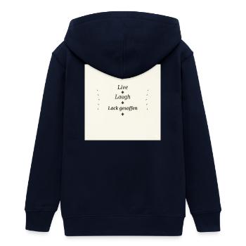 Live Laugh Lack Gesoffen - Teenager Organic Kapuzenjacke Mini Cultivator von Stanley/Stella - Navy - Hinten - AI Model Teenager Male light (155cm)