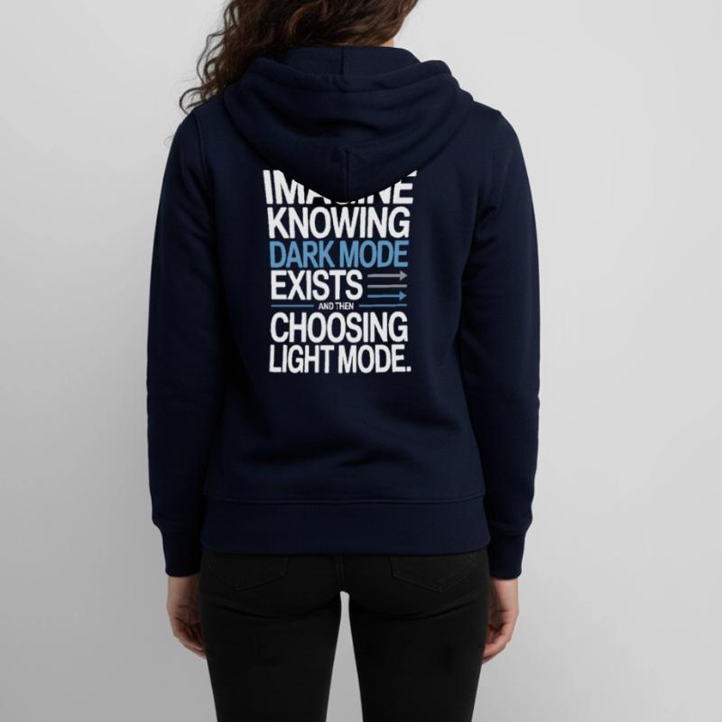 Le mode sombre existe Programmeur IT Nerd Coder Office Veste à capuche ado bio Stanley/Stella