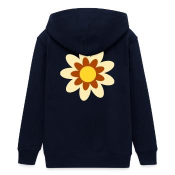 70er Jahre Blume Muster Hippie Geschenk - Teenager Organic Kapuzenjacke Mini Cultivator von Stanley/Stella - Navy - Hinten - AI Model Teenager Male light (155cm)
