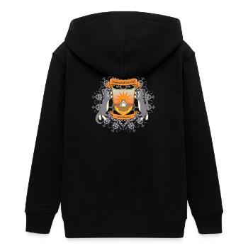 Willkommen in Purringstadt - Teenager Organic Kapuzenjacke Mini Cultivator von Stanley/Stella - Schwarz - Hinten - AI Model Teenager Male light (155cm)