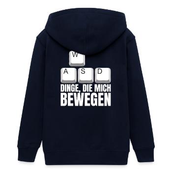Dinge Die Mich Bewegen WASD PC Gamer - Teenager Organic Kapuzenjacke Mini Cultivator von Stanley/Stella - Navy - Hinten - AI Model Teenager Male light (155cm)