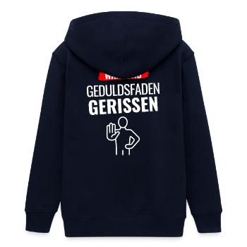Warnung Geduldsfaden gerissen - Teenager Organic Kapuzenjacke Mini Cultivator von Stanley/Stella - Navy - Hinten - AI Model Teenager Male light (155cm)