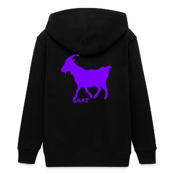 G.O.A.T. Ziege lila - Teenager Organic Kapuzenjacke Mini Cultivator von Stanley/Stella - Schwarz - Hinten - AI Model Teenager Male light (155cm)