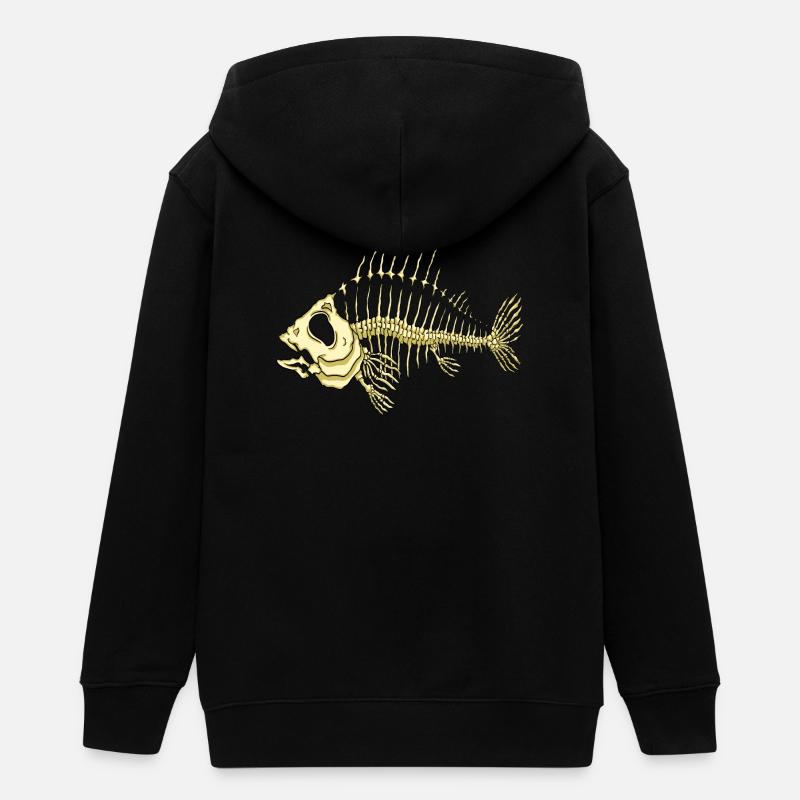 Poisson - Veste à capuche ado bio Stanley/Stella - noir