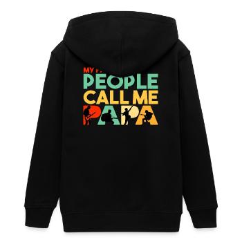Meine Lieblingsleute nennen mich Papa, Gitarristen-Vaters - Teenager Organic Kapuzenjacke Mini Cultivator von Stanley/Stella - Schwarz - Hinten - AI Model Teenager Male light (155cm)