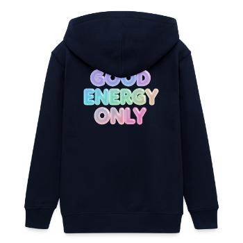 Seulement de l’énergie positive - Veste à capuche ado bio Stanley/Stella - marine - Dos - AI Model Teenager Male light (155cm)