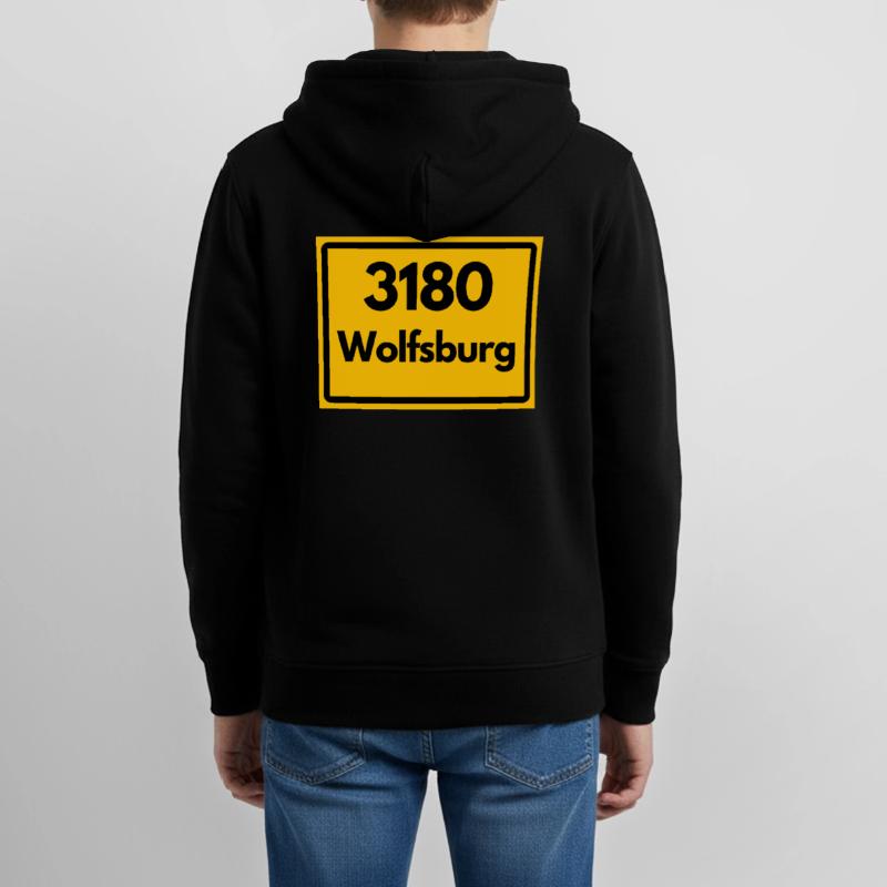 OLD POSTCODE POSTCODE RETRO 3180 WOLFSBURG Teens Organic Zip-up Hoodie by Stanley/Stella