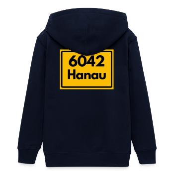 ANCIEN CODE POSTAL 6042 PLZ 63450 HANAU HESSEN - Veste à capuche ado bio Stanley/Stella - noir - Dos - AI Model Teenager Male light (155cm)