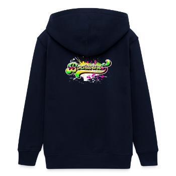 Bockwurst Graffiti - Teenager Organic Kapuzenjacke Mini Cultivator von Stanley/Stella - Navy - Hinten - AI Model Teenager Male light (155cm)