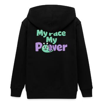 Sanfte Erziehungsidentität, Langsames - Teenager Organic Kapuzenjacke Mini Cultivator von Stanley/Stella - Schwarz - Hinten - AI Model Teenager Male light (155cm)
