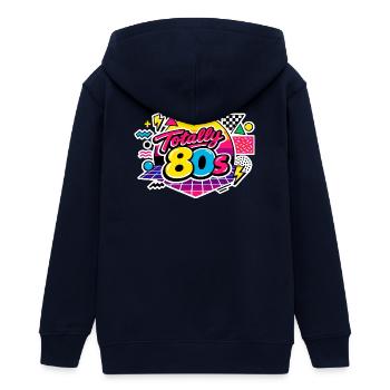 Totalement années 80 - Veste à capuche ado bio Stanley/Stella - marine - Dos - AI Model Teenager Male light (155cm)