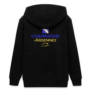 Design champardennais - Veste à capuche ado bio Stanley/Stella - noir - Dos - AI Model Teenager Male light (155cm)