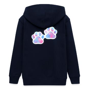 Hundepfoten Galaxy - Teenager Organic Kapuzenjacke Mini Cultivator von Stanley/Stella - Navy - Hinten - AI Model Teenager Male light (155cm)