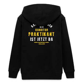 Konditor Praktikant Konditorei Praktikum Bäcker - Teenager Organic Kapuzenjacke Mini Cultivator von Stanley/Stella - Schwarz - Hinten - AI Model Teenager Male light (155cm)