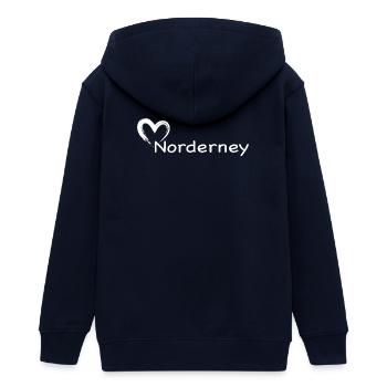 Un cœur pour Norderney - Veste à capuche ado bio Stanley/Stella - marine - Dos - AI Model Teenager Male light (155cm)