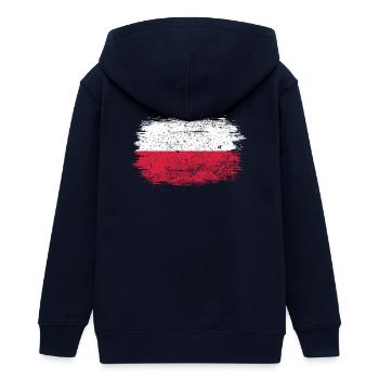 Drapeau polonais Coup de pinceau - Veste à capuche ado bio Stanley/Stella - marine - Dos - AI Model Teenager Male light (155cm)