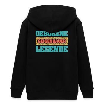 Beruf Geigenbauer - Teenager Organic Kapuzenjacke Mini Cultivator von Stanley/Stella - Schwarz - Hinten - AI Model Teenager Male light (155cm)