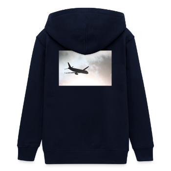 Das Phantom am Himmel - Teenager Organic Kapuzenjacke Mini Cultivator von Stanley/Stella - Navy - Hinten - AI Model Teenager Male light (155cm)